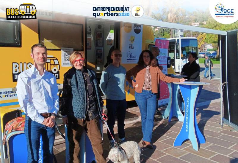 Le Bus de l’entrepreneuriat à Vallauris - Conseil et orientation aux entrepreneurs dans les Alpes-Maritimes